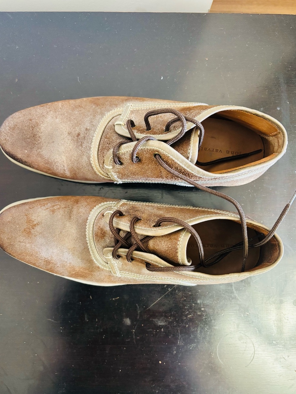 Chukka Boot John Varvatos Distressed Leather Mens 10.5